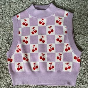 Cherry Sweater Vest